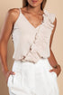 'Verity' Ruffle Wrap Tank Top - Celes Fashion